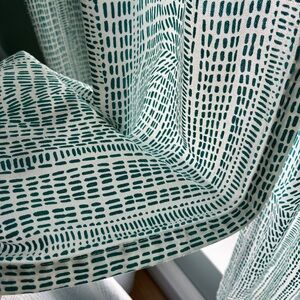 West Elm Green Bomu Curtains